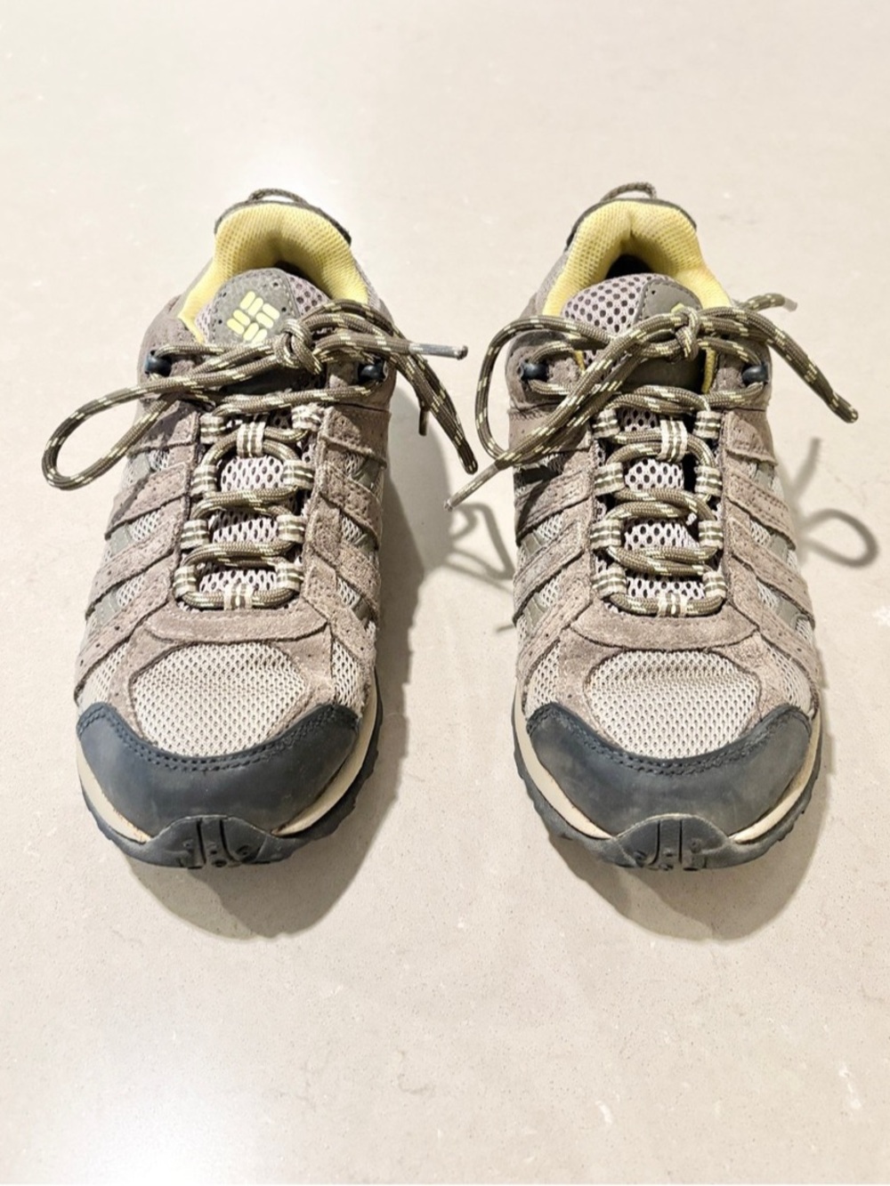Columbia Women’s Techlite Waterproof Hiking Shoes Brown Yellow Size 6.5
